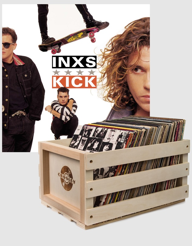 Universal Music - Crosley Record Storage Crate & Inxs Kick - Vinyl Album Bundle