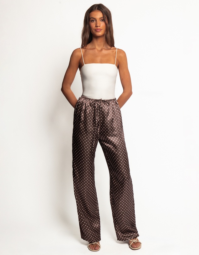 Petal & Pup - Alima Pants - Brown Polka Dot