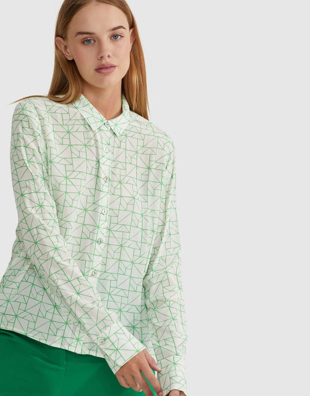 Oxford - Poppy Geo Print Blouse