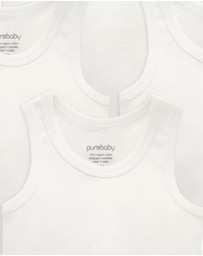 Purebaby - Rib Bodysuit 4 pack-Babies