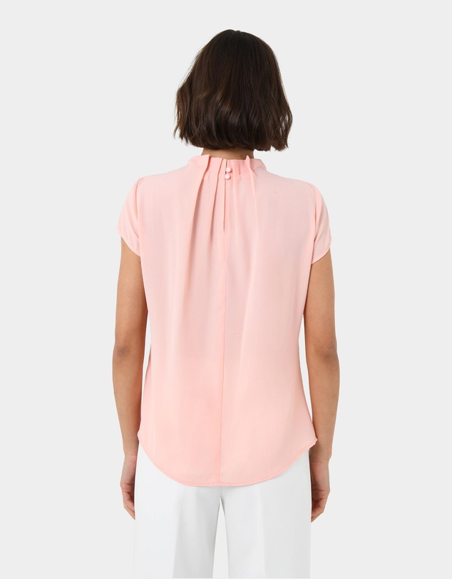 Forcast - Olivia Pleated High Neck Top