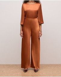 Trenery - Satin Bias Cut Pant in Sierra