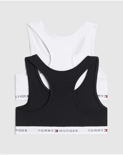 Tommy Hilfiger - 2-Pack Signature Logo Racerback Bralettes - Teens