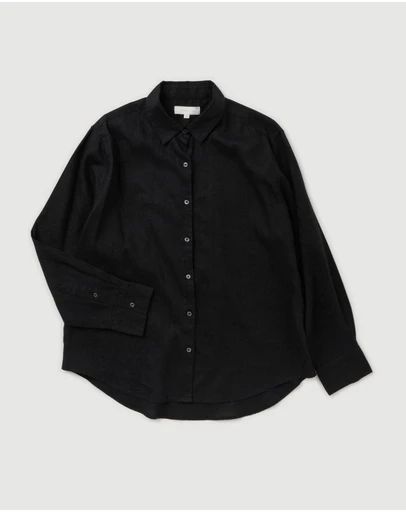 Revibe - Repaired Assembly Label Linen Long Sleeve Shirt