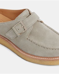 Sperry - Captains Oxford Mule Leather Suede Silver Sage- Women's