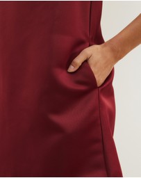Atmos&Here - Poppy Structured Satin Mini Dress