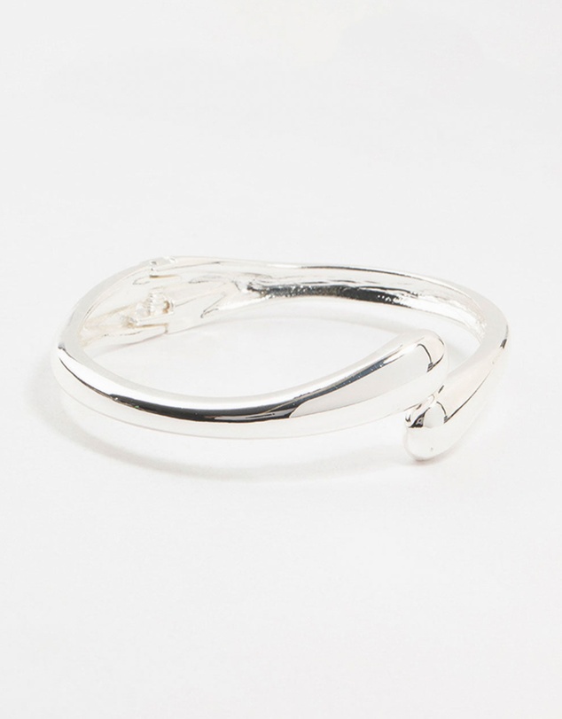 Lovisa - Silver Plated Open Hinge Wrapped Bracelet