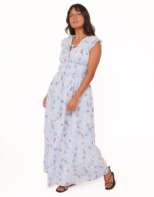 Petal & Pup - Bancroft Maxi Dress - Blue Flannel Floral