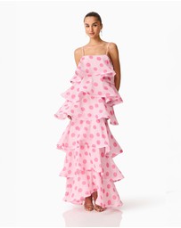 Elliatt - Sola Polkadot Tiered Maxi Dress