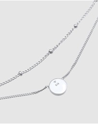 Elli Jewelry - Necklace Choker Basic Layer with Moonstone in 925 Sterling Silver