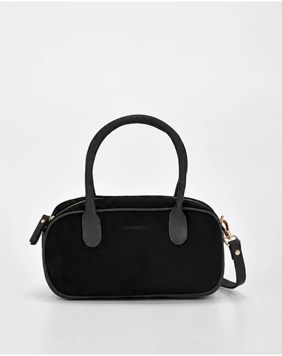 Cobb & Co - Elwood Suede Leather Crossbody Bowler Bag