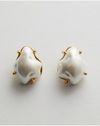 Moira Hughes - The White Label - Goldie Pearl Studs