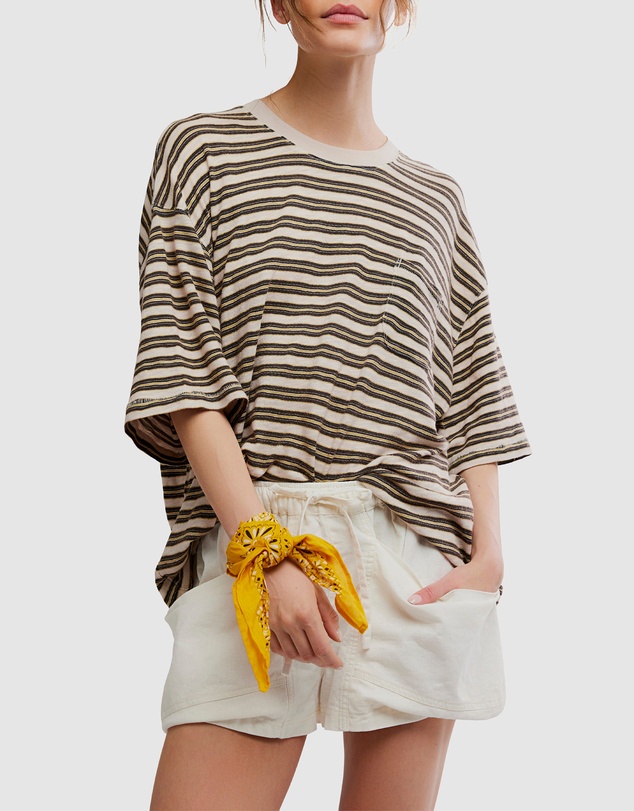 Free People - All Love Stripe Pocket Tee