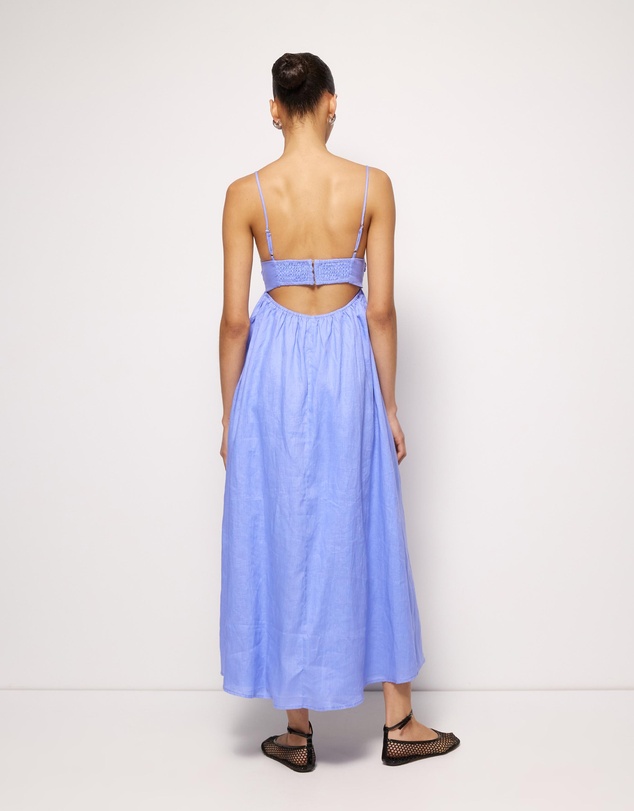 AERE - Saige Linen Midi Dress
