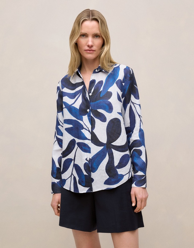 Trenery - Marea Linen Classic Shirt in White