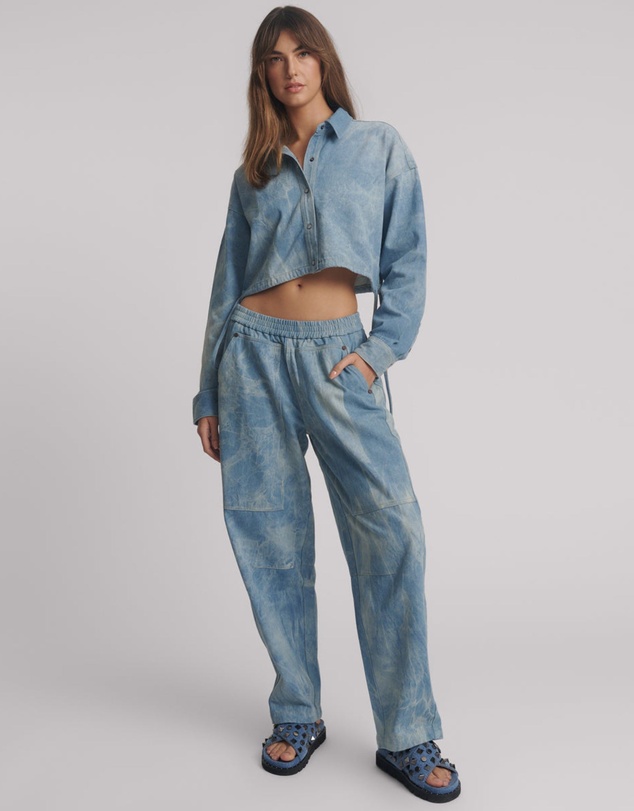 ONE TEASPOON - Denim Bubble Shirt - Cloudy Blue