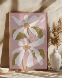 Olive et Oriel - Abstract Flowers I by Raissa Oltmanns Art Print