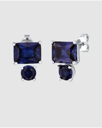 Elli Jewelry - Earrings Stud Sapphire 925 Sterling Silver