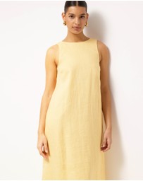 AERE - Maya Linen Relaxed Midi Dress