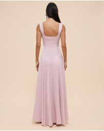 CHANCERY - Serena Drop Waist Square Neck Maxi Dress