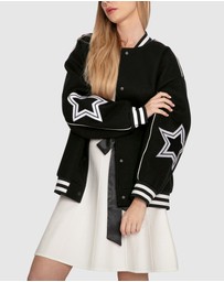 Belle & Bloom - Hold Me Close Letterman Bomber