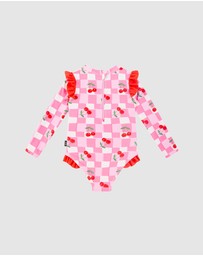 Rock Your Kid - Pretty Cherry Long Sleeve Swimsuit - Kids-Teens