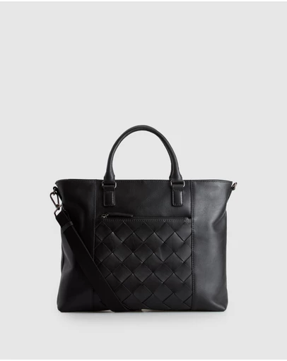 Evity - Dominic Leather Weave Tote Bag