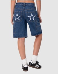 EDIKTED - Stargirl Denim Bermuda Shorts