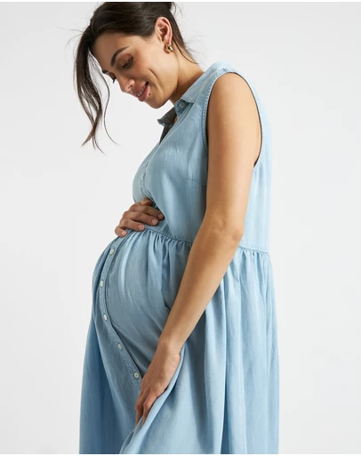 Ripe Maternity - Bec Chambray Dress