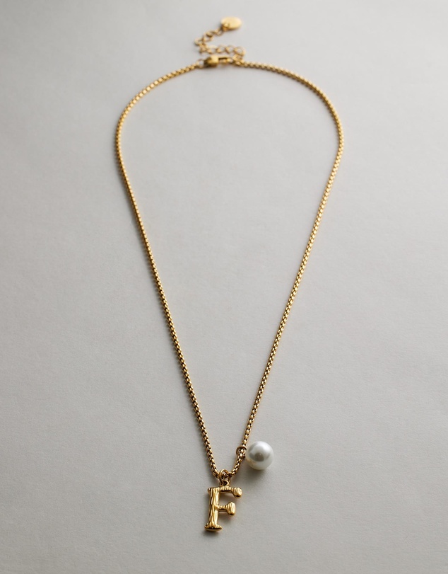 Zahar - Pearl Letter F Necklace