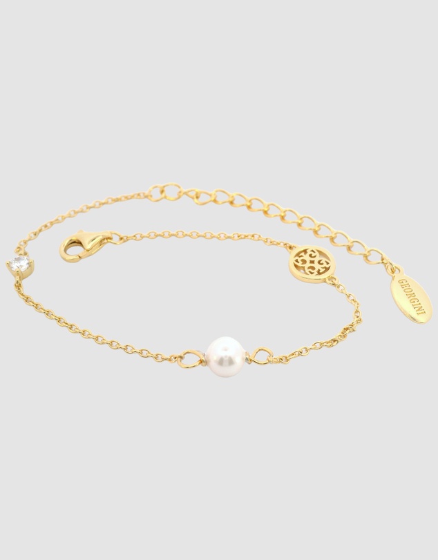 Georgini - Georgini Adagio Touch Of Sparkle Pearl Bracelet Gold 15cm + 4cm