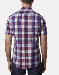 Abelard - Scarpe Seersucker Check Classic Fit Shirt