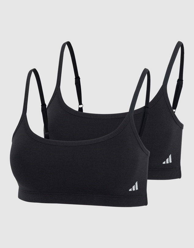 adidas Sportswear - 2 Pack Active Modal Comfort Wirefree Bralette With Cotton