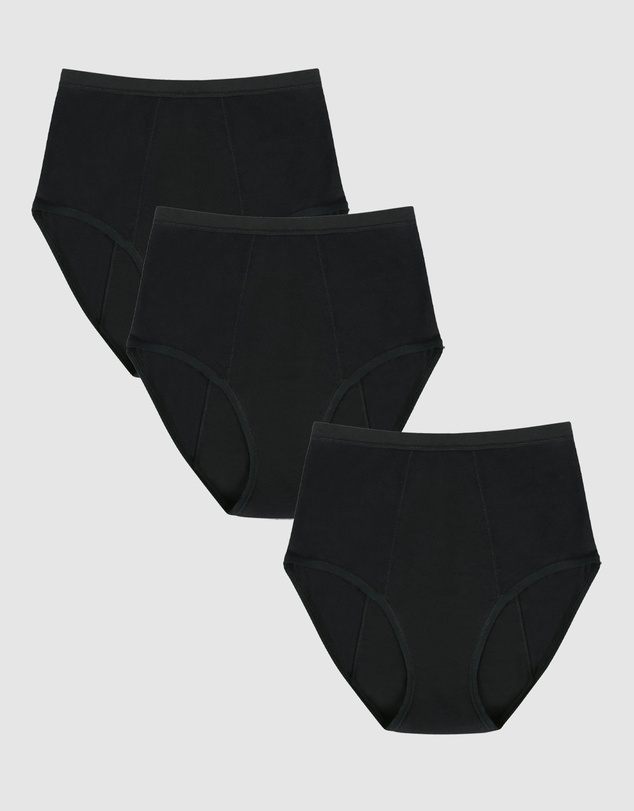 Love Luna - 3 Pack Women's Cotton Period Full Brief