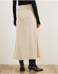 Atmos&Here - Mia Contrast Stitch Maxi Skirt