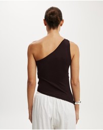 Cotton On - Stud Trim Asym Knit Top