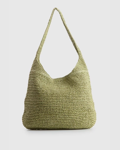 AYA - Fallon Straw Large Shoulder Bag