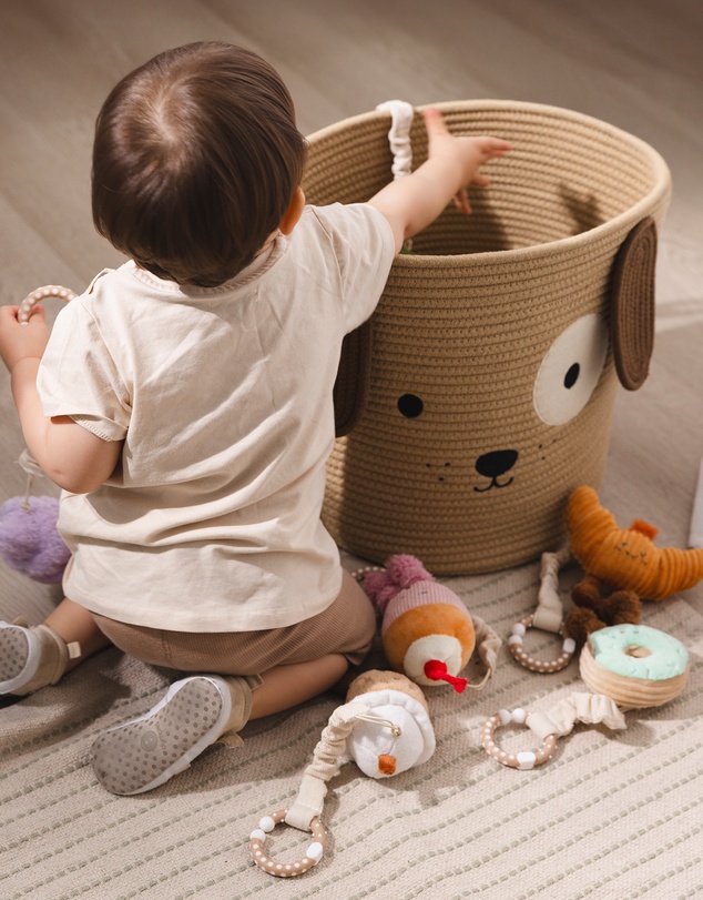 Living Textiles - Cotton Rope Animal Hampers - Puppy