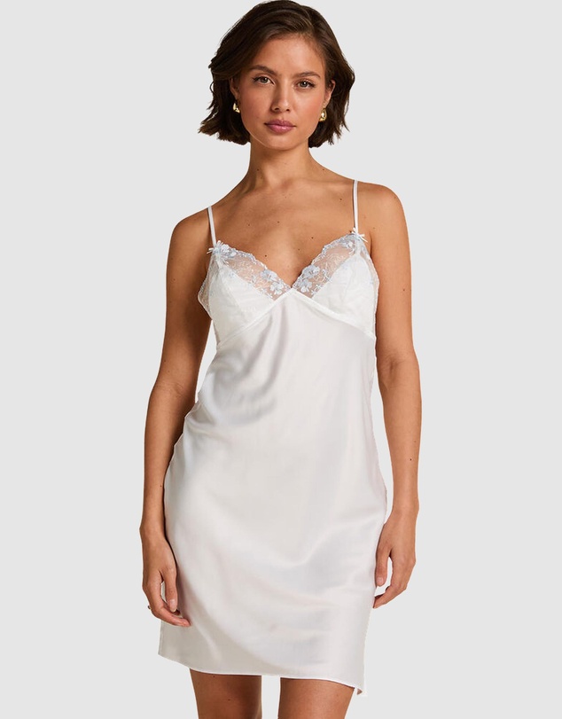 Hunkemoller - Satin Lace Peonie Slip Dress