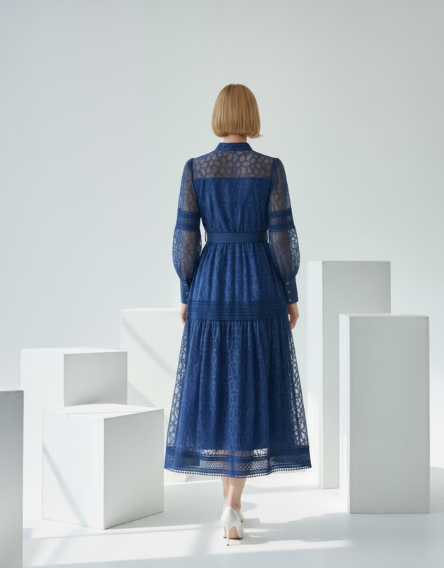 Mossée - Amelia Vintage Lace Midi Dress