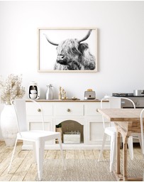 Olive et Oriel - Highland Cow Closeup Art Print