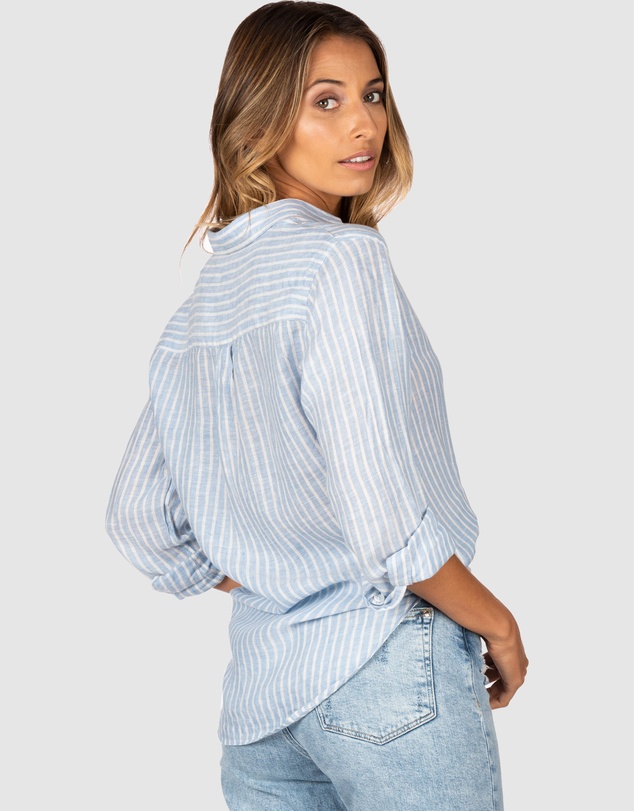 CAMIXA - Rina Striped Linen Shirt