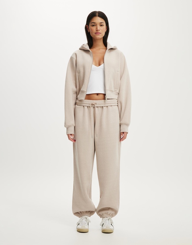 Cotton On Body Active - Plush Relaxed Zip Through Hoodie