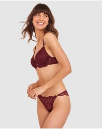Bras N Things - Daisy Brazilian Knicker - Berry