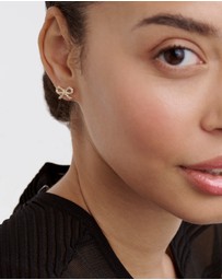 Ted Baker - RIBECCA: Crystal Ribbon Bow Stud Earrings