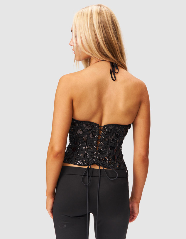 Guizio - Embellished Lace Marini Top