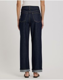 Atmos&Here - Mona Mid Rise Turn-Up Jeans