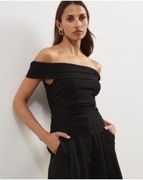 Atmos&Here - Ophira Off Shoulder Ponte Structured Top