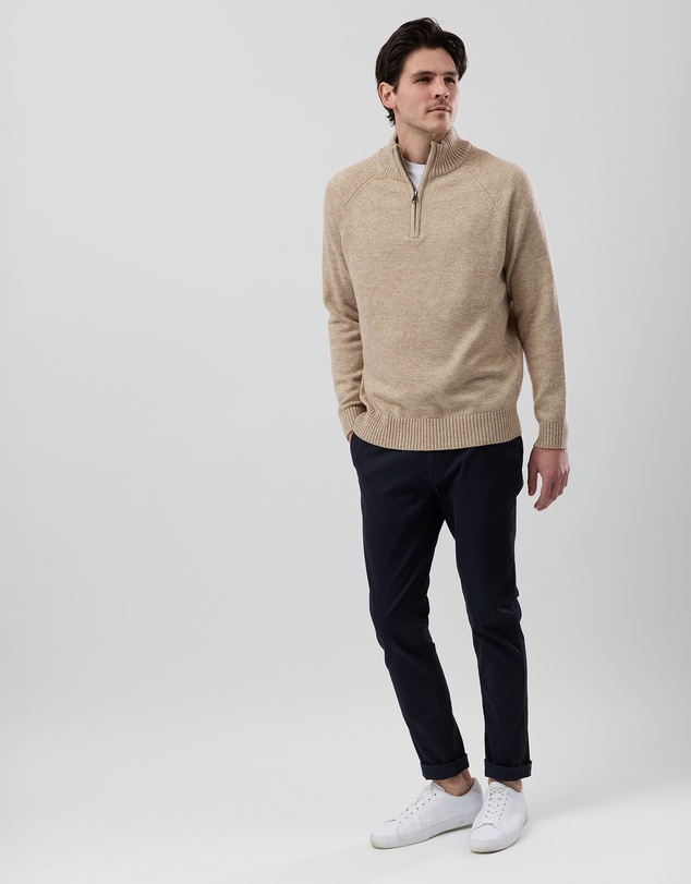 Wayver - Half Zip Wool Blend Knit