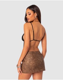 EDIKTED - Textured Cut Out Bodysuit